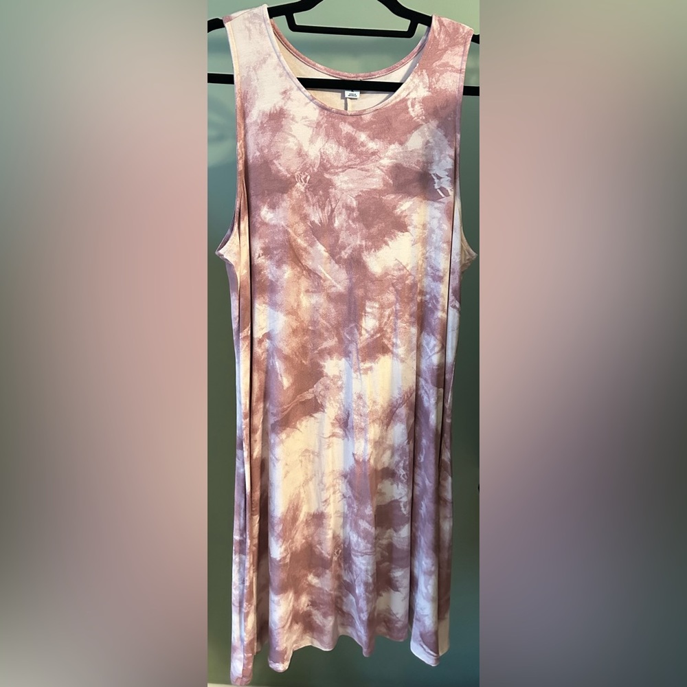 Old Navy pink tie-dye dress, XL